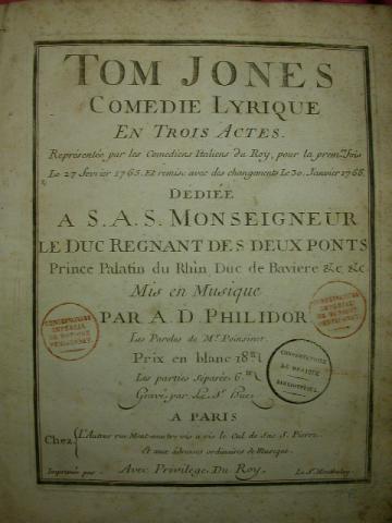 TOM JONES BY PHILIDOR  , More Informations...